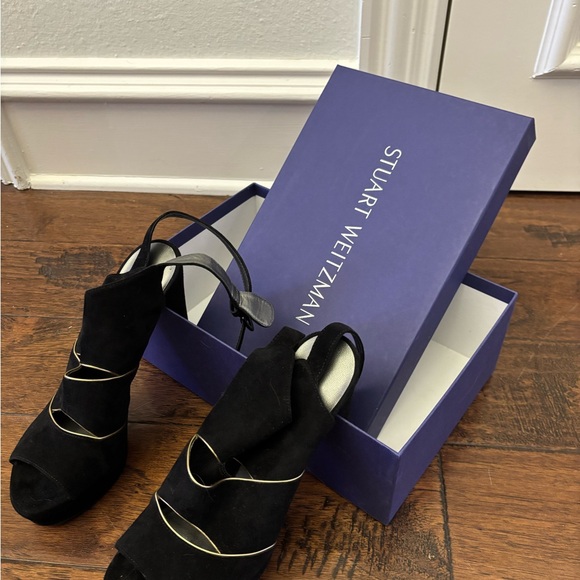 Stuart Weitzman Black Suede Heels - Picture 5 of 6